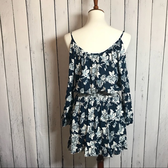 Fun & Flirty Floral Cold Shoulder Cinched Dress - Picture 5 of 6